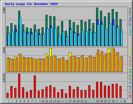 Daily usage for November 2025