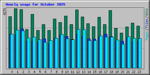 Hourly usage for October 2025