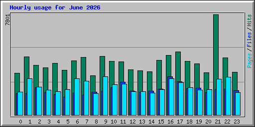 Hourly usage for June 2026