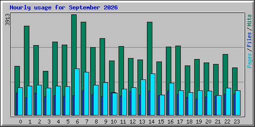 Hourly usage for September 2026